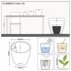 Вазон Lechuzа Classico Color 35 песочно-коричневый 17 л Тернопіль