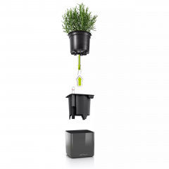 Вазон Lechuza Cube Glossy 14 антрацит 1.5 л Жмеринка