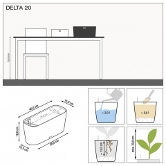Вазон Lechuza Delta Premium 20 белый 5 л Чернігів