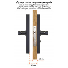 Биометрический замок NaviCat A9 электронный с поддержкой приложения TUYA Black (3_02242) Александрия
