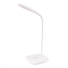 Лампа настольная сенсорный включатель MASTERTOOL 125х100х350 мм COB LED 3 режима USB 3xAA ABS White (94-0815)