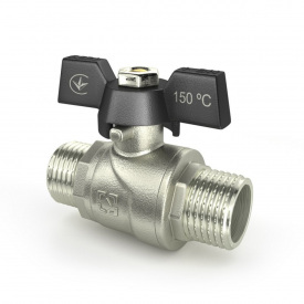 Кран шаровый Raftec BLACK DN15 НН 1/2’’ бабочка