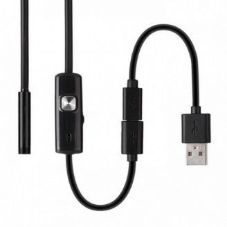 Цифровой эндоскоп камера водонепроницаемый с подсветкой HLV 2 метра 7 мм USB/micro USB