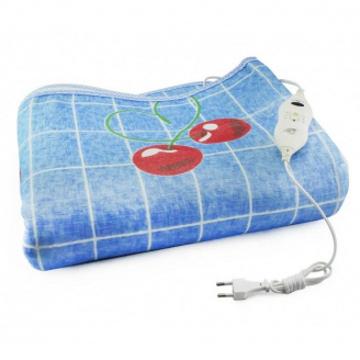 Электропростынь EAR Electric blanket 5734 голубая с вишнями 150х120 см