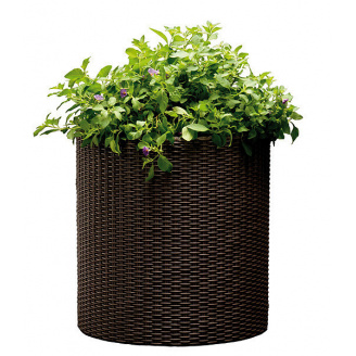 Горшок для цветов Keter Cylinder Planter Medium 18 л коричневый