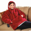 Плед з капюшоном та рукавами VigohA Huggle Hoodie Бордо Херсон
