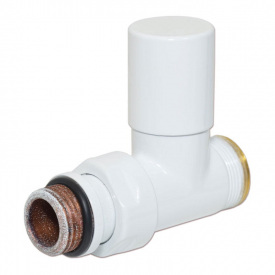 Кран радиаторный Carlo Poletti COMPACT 1/2″х24-19 прямой белый