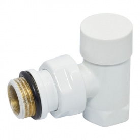 Кран отсекающий Carlo Poletti COMPACT 1/2″ угловой белый