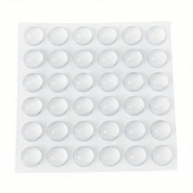 Відбійник для дверей Dory d=16мм h=8мм силіконовий прозорий 36 штук (DR050861)