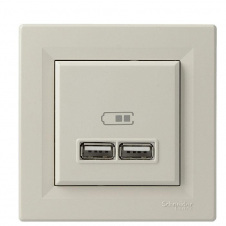 USB розетка Schneider Electric Asfora EPH2700223 (кремовая)