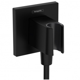 Шланговое подсоединение Hansgrohe FixFit Porter E с держателем, Matt Black (26889670)
