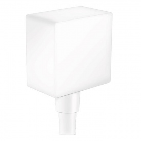 Шланговое подсоединение для душа Hansgrohe FixFit Square, белый матовый (26455700)