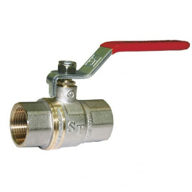 Кран шаровый для воды Santan PREMIUM 600, 1" внутренний- внутренний, красная ручка