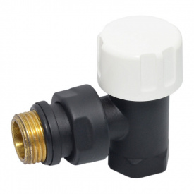 Термостатический клапан Carlo Poletti COMPACT-THERMO-V1 1/2″ угловой BLACK MATTE