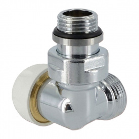 Термостатический клапан Сarlo Poletti FIRST CORNER трехосевой 1/2″х24-19 DX правый хром