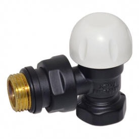 Термостатический клапан Carlo Poletti FIRST THERMO 1/2″ угловой BLACK MATTE