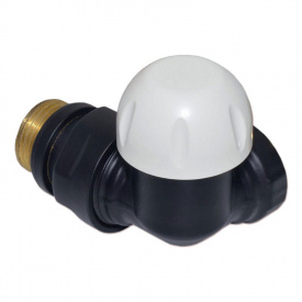 Термостатический клапан Сarlo Poletti FIRST CORNER трехосевой 1/2″ SX левый BLACK MATTE