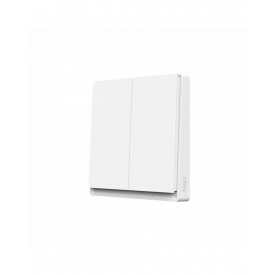 Умный выключатель двухклавишный с нулевой линией Aqara E1 Wall Switch EU Zigbee 3.0 Apple HomeKit (QBKG41LM)