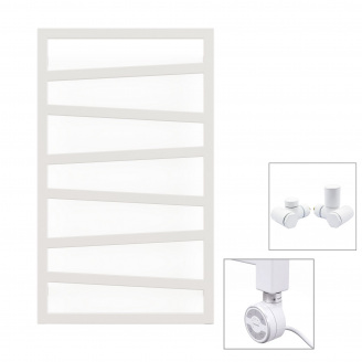 Полотенцесушитель комбинированный Terma Zigzag 835x500 White, тен MOA + вентиль Integra