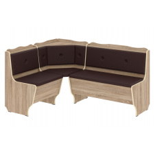 Кухонний куточок DineDream-1 (шкірзам, коричневий + сонома, 160х120 см)