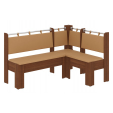 Кухонний куточок SnowSup-1 (шкірзам, кава + лісовий горіх, 150х110 см)