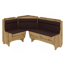 Кухонний куточок PinePlatter-1 (шкірзам, коричневий + тахо, 160х120 см)