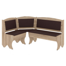 Кухонний куточок ArcticEatery-1 (шкірзам, коричневий + сонома, 160х120 см)