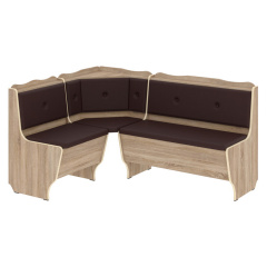Кухонний куточок DineDream-1 (шкірзам, коричневий + сонома, 160х120 см) Михайловка