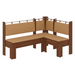 Кухонний куточок SnowSup-1 (шкірзам, кава + лісовий горіх, 150х110 см) Бучач