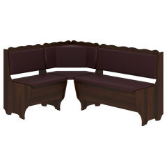 Кухонний куточок FjellFeast-1 (шкірзам, бордо + горіх, 160х120 см) Київ