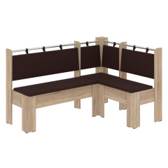 Кухонний куточок SnowSup-1 (шкірзам, коричневий + сонома, 150х110 см) Нововолынск