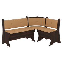 Кухонний куточок MealMingle-1 (шкірзам, кава + горіх, 160х120 см) Тячів