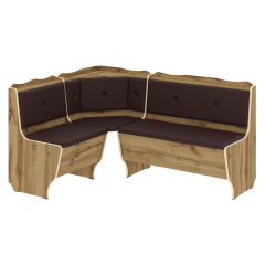 Кухонний куточок DineDream-1 (шкірзам, коричневий + тахо, 160х120 см) Нововолинськ