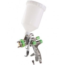 Краскопульт пневматический MASTERTOOL LVLP, ВПЛБ 600 мл, Ø1,3 мм, 125-170 л/мин, 1,5-2,5 бар (80-8801)