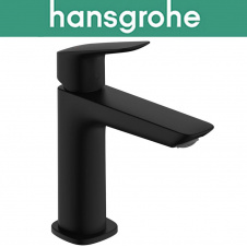 Смеситель Hansgrohe (art 71252670) для раковины однорычажный, с сливным наборам, Logis Push-Open 110 Fine , Чёрный мат