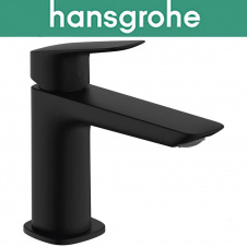 Смеситель Hansgrohe (art 71251670) для раковины однорычажный, с сливным наборам, Logis Fine 110, Чёрный мат