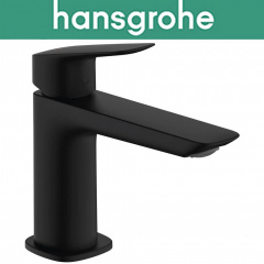 Смеситель Hansgrohe (art 71251670) для раковины однорычажный, с сливным наборам, Logis Fine 110, Чёрный мат Умань