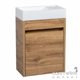 Подвесная тумба Аква Родос Винтаж Севилья 40 с раковиной Mini дерево