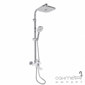 Душевая стойка с изливом Lidz Wawel LDWAW1030WHI45401 белый/хром