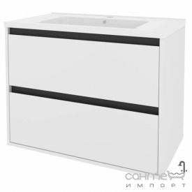 Подвесная тумба с раковиной Mirater Айрис Родео 80 белая