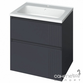 Подвесная тумба с раковиной Mirater Родео 60 антрацит