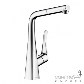 Смеситель для кухни с выдвижным душем Hansgrohe Metris 14821000