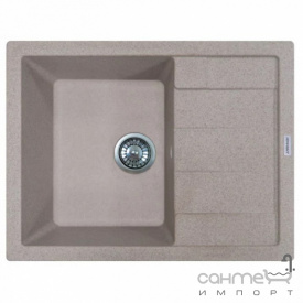 Прямоугольная гранитная кухонная мойка на одну чашу с сушкой Fancy Marble Anila 12306ХХХХ серый
