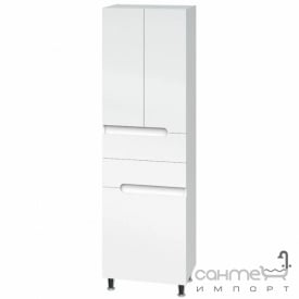 Напольный пенал с корзиной для белья Mirater Верона 60 белый