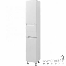 Напольный пенал с корзиной для белья Mirater Верона 40 белый, левосторонний