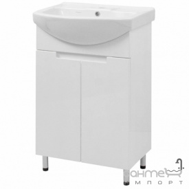 Напольная тумба с раковиной Mirater Руна Лотос/Руна 50 белая