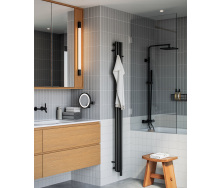 Полотенцесушитель электрический Terma ROLO HANGER 1400x150 Black mat, тен ONE с правой стороны