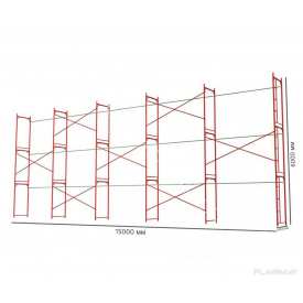 Леса строительные рамные 6х15 (90м2)