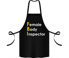 Фартук с принтом Арбуз Female Body Inspector 68 см Черный