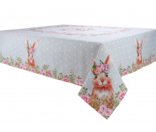 Кухонная скатерть Lefard 140х260 см Cute Bunny in flowers (AL219106 )